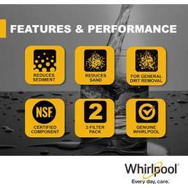 Whirlpool Whole House Pleated Water Filters WHKF-WHPL, Full Case of 24 Filters, NSF Certified 30-Micron Filtration Reduces Sediment, Sand, Soil, Silt & Rust, for standard filter housings
