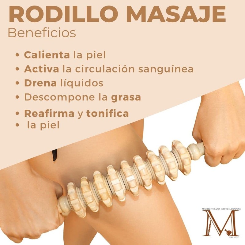 Maderotherapy Professional Body Kit with Cellulite Massage Roller and Body