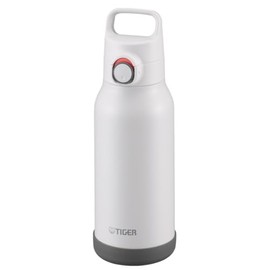 MTA-H100WH Tiger Thermos Water Bottle, 3.2 gal (1.0 L), Handle Included, Easy to Open with One Handle, One-Touch Vacuum Insulated Stainless Steel Bottle, Sports Drink, Large Capacity, Direct Drinking