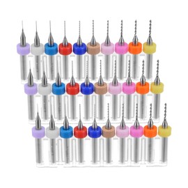 uxcell Micro PCB Drill Bit Set, 1/8" Shank 0.3mm-1.2mm Solid Tungsten Carbide CNC Engraving Print Circuit Board Drill Bits Rotary Tool 30pcs