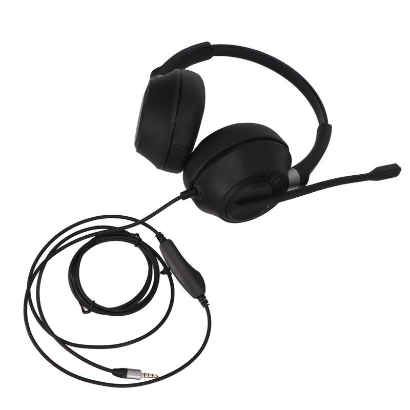 Binaural Customer Service Headset ENC Noise Reduction 3.5mm Communication Headset