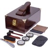 DigNew 10 Pcs Deluxe Shoe Shine Box Set & Shoe
