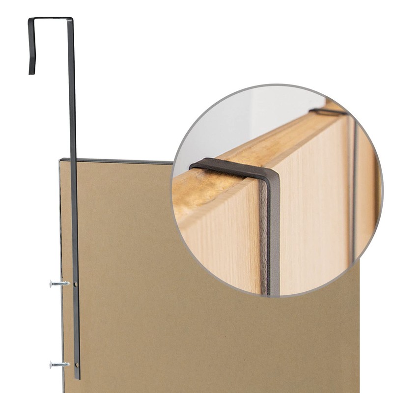 MIRUO Over The Door Wall Mirror, 43" x 18", Black,