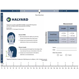 HALYARD 46727 FLUIDSHIELD ASTM Level 3 Face Mask Regular Size Orange - 35ct