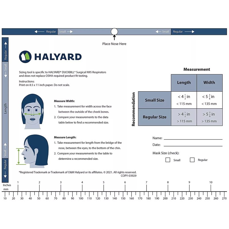 HALYARD 46727 FLUIDSHIELD ASTM Level 3 Face Mask Regular Size