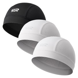 THINDUST 3Pcs Breathable Mesh Skull Cap,Lightweight Quick Dry Sports Helmet Liner for Men Women, Cooling Cycling Beanies