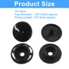 suiwotin 100 Sets T5 Plastic Snaps Buttons, Black Round T5
