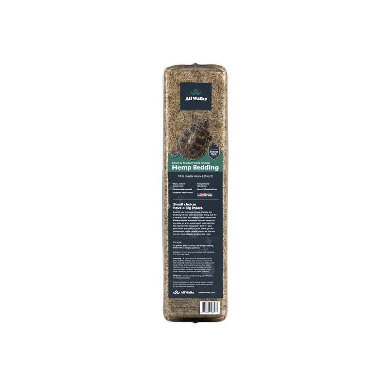 All Walks 40 Liter Hemp Bedding for Chicken Coops, Guinea
