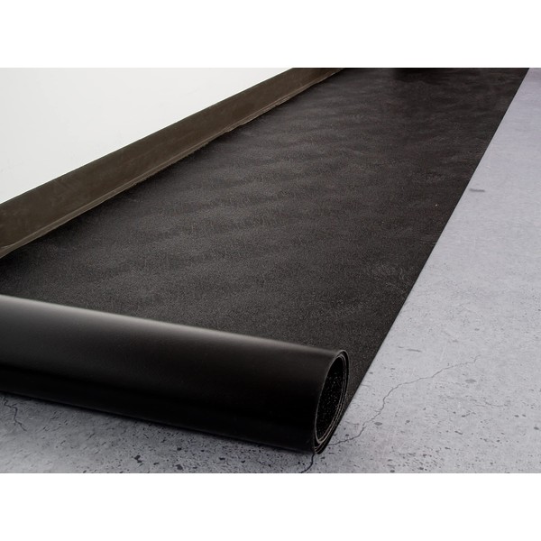 G-Floor Vinyl Garage Runner Levant Pattern (Midnight Black, 2'6" x