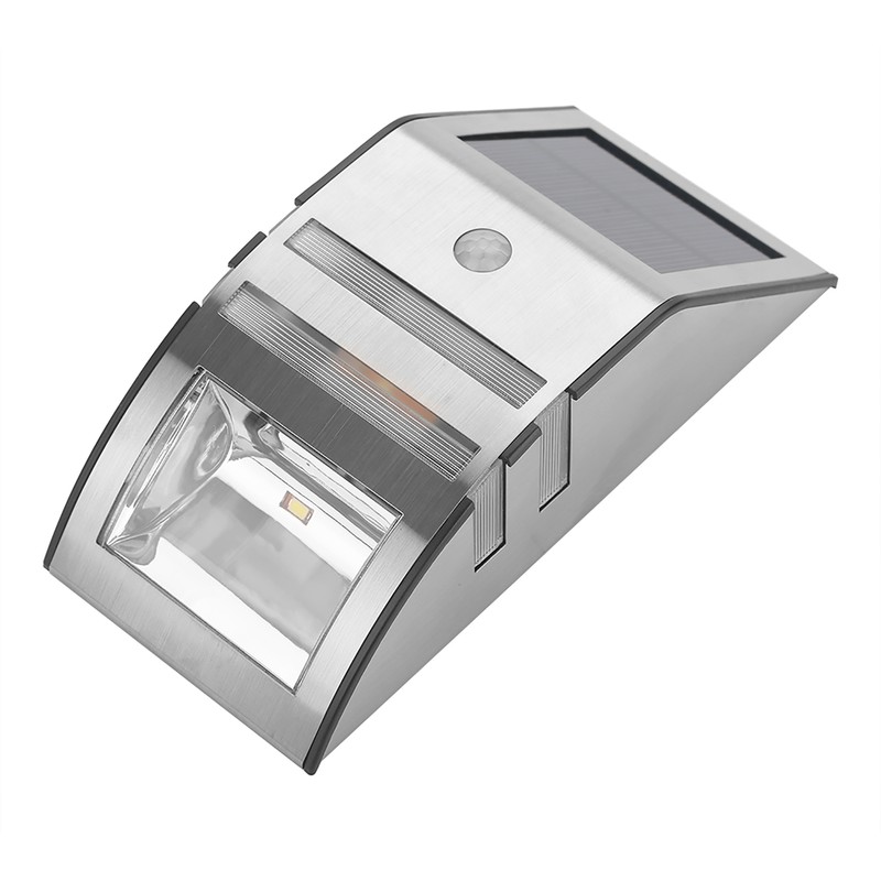 Solar Powered PIR Motion Sensor 2 LED Path Wall Light