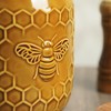 Bicuzat Retro Honeycomb and Bee Embossed Ceramic Kitchen Utensil Holder,