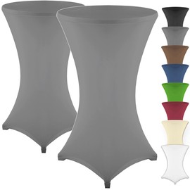 Gräfenstayn Set of 2 Diana Stretch High Table Covers with Oeko-Tex Seal, Reinforced Foot Area, Available in Many Colours and Sizes, Diameter 60-65 cm / Diameter 70-75 cm / Diameter 80-85 cm