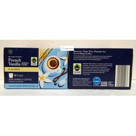 Barissimo French Vanilla Coffee Single Serve 12 Cups Box Fair Trade Certified