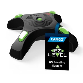 Camco Camper EZ Level - RV Leveling System - Features Illuminated Indicator Lights & Automatic Shut-Off Function when Not In-Use - Includes Pre-Installed On/Off Switch (25505)