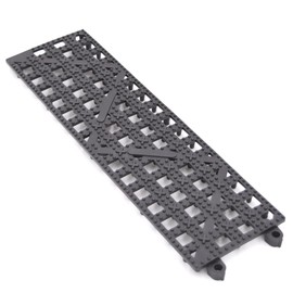 Spill-Stop 159-02 Bar Mat Strip/Shelf Liner, Non-Slip Interlocking Design, Raised for Airflow, Reduces Breakage, Fits Speed Rails and Bar Shelving, Cut to Fit, 12" L x 3.5" W, Black