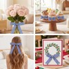 LYZXMLBL Royal Blue White Gingham Ribbon 5/8inx50Yd Woven Edge Gift