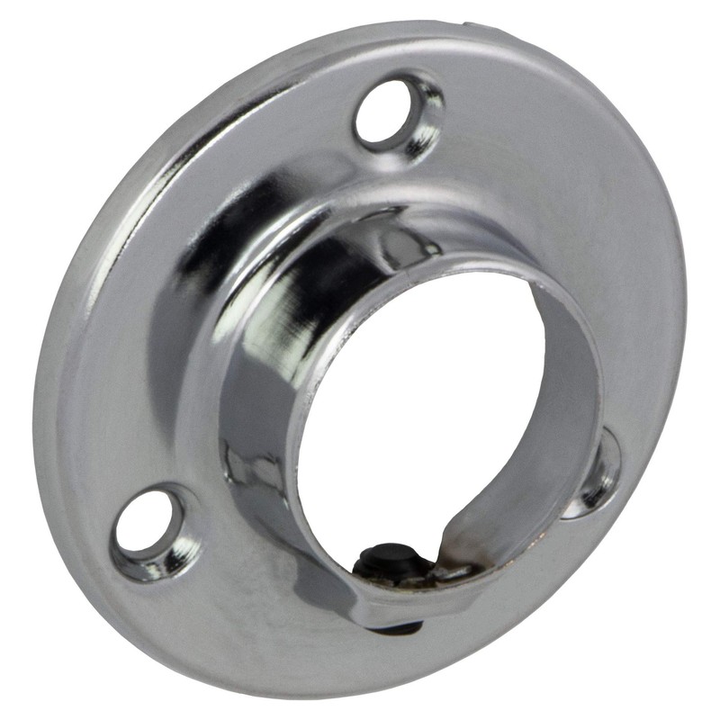 8x GedoTec® Wardrobe rail stock 25 mm chromed Round tube