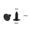 sourcing map 50 Pcs Black Plastic Rivet Clips 5mm x