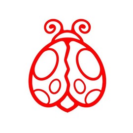 Ladybug 4" x 4-1/2" - Vinyl Die Cut Decal/Bumper Sticker for Windows, Cars, Trucks, Laptops, Etc.