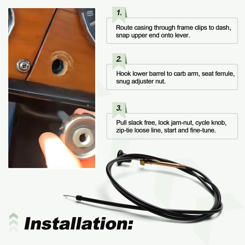 Choke Cable Compatible with Husqvarna EZ 4824 BI EZ 5424