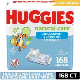 Huggies Natural Care Scented Baby Wipes 3 Packs (168 Total)