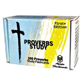 Agape Flashcards- Proverbs Study Flashcards: 100 of The Most Important Proverbs from The Bible | Pack of 100 Proverbs Study Flashcards | Perfect for Memorizing Proverbs Verses | Made in USA | English