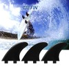 bohally 3 PCS G5 Black Surfing Fins with Fin Key