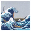 三陽商事 丹後ちりめん 浮世絵ふろしき(二巾) 北斎浪 58-2