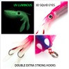 Js'outdoors Fishing Lure Octopus for Saltwater, Soft Artificial Rigged Squid