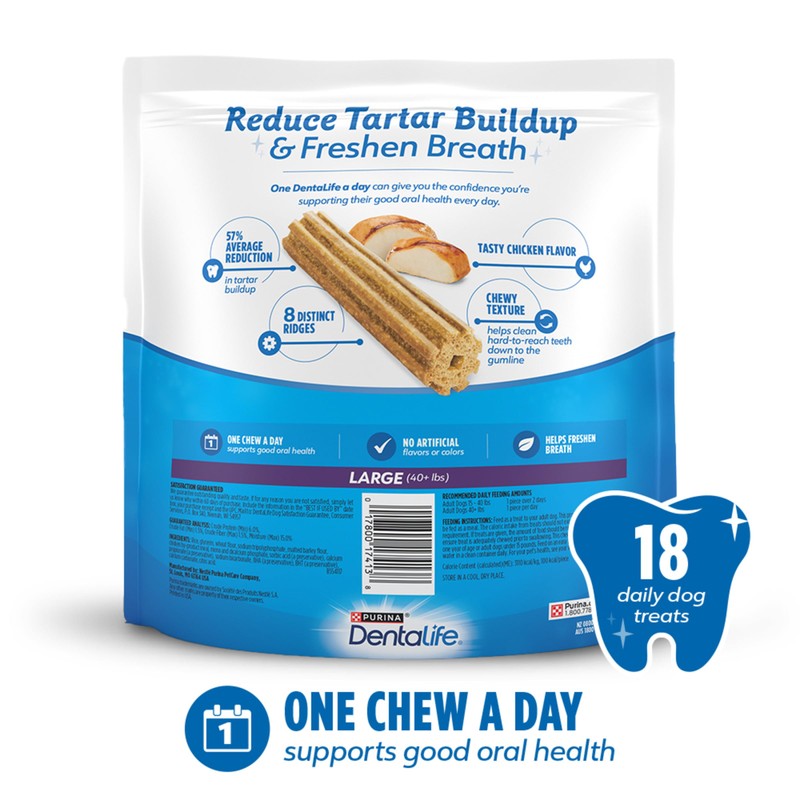 Purina DentaLife Made in USA Facilities Large Dog Dental Chews,