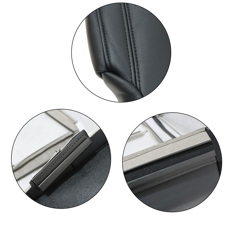 SecosAutoparts Passenger Bottom Replacement Black Leather Seat Cover Compatible with