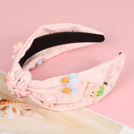 Gmmidea Ocean Knotted Headbands for Women Girls Beaded Seashell Starfish Mermaid Headband Cute Under The Sea Animal Embellished Hairband Mermaid Birthday Party Decorations