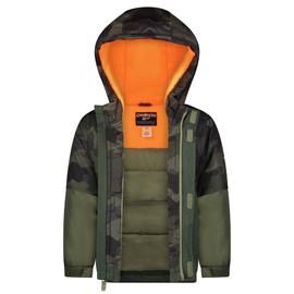 OSHKOSH B'GOSH Little Boys' Ski Jacket and Snowbib Snowsuit Outfit Green Camo 7