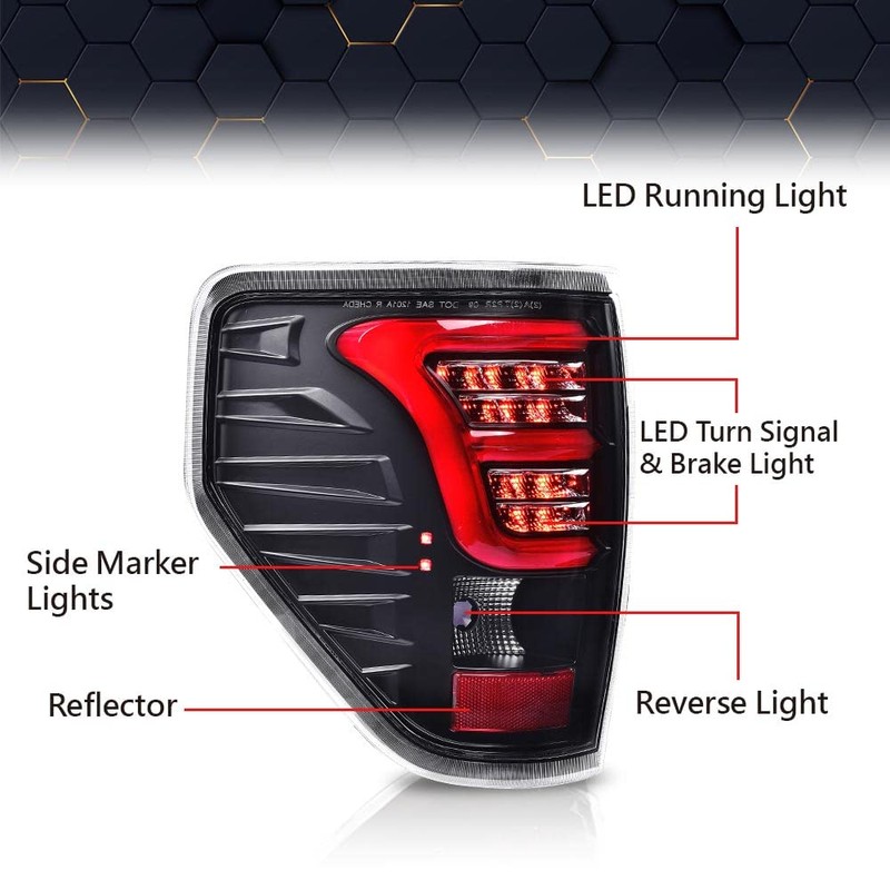 PIT66 LED Tail Light Rear Light Lamp Assembly Compatible With
