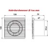 MKK-PLANET Bathroom Fan Diameter 100 mm White with Timer /
