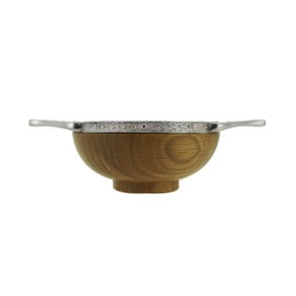 Art Pewter The Wooden Quaich - Made in Scotland Silver Ltd - wooden bowl with metal band and handles