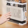Kitchen Knives Chopstick Rack with Draining Tray Wall Mounted Multifunctional