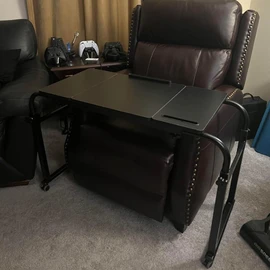 Overbed Bedside Table Over The Bed Table with Wheels Height Adjustable Medical Tilt Top Hospital Bed Table Laptop Standing Lap Desk Cart Table Stand for Bed Hospital Home Office Use Bed Trays Desk Visit the KOM