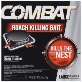 Combat Roach Killing Bait for Large Roaches, Package Includes 8 Stations (Pack of 12)