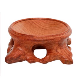 Wooden Crystal Ball Base, Solid Wood Base for Crystal Balls, Crystal Ball Base, Feng Shui 2 pcs (Mahogany, Size: 1 x 2.5 cm)