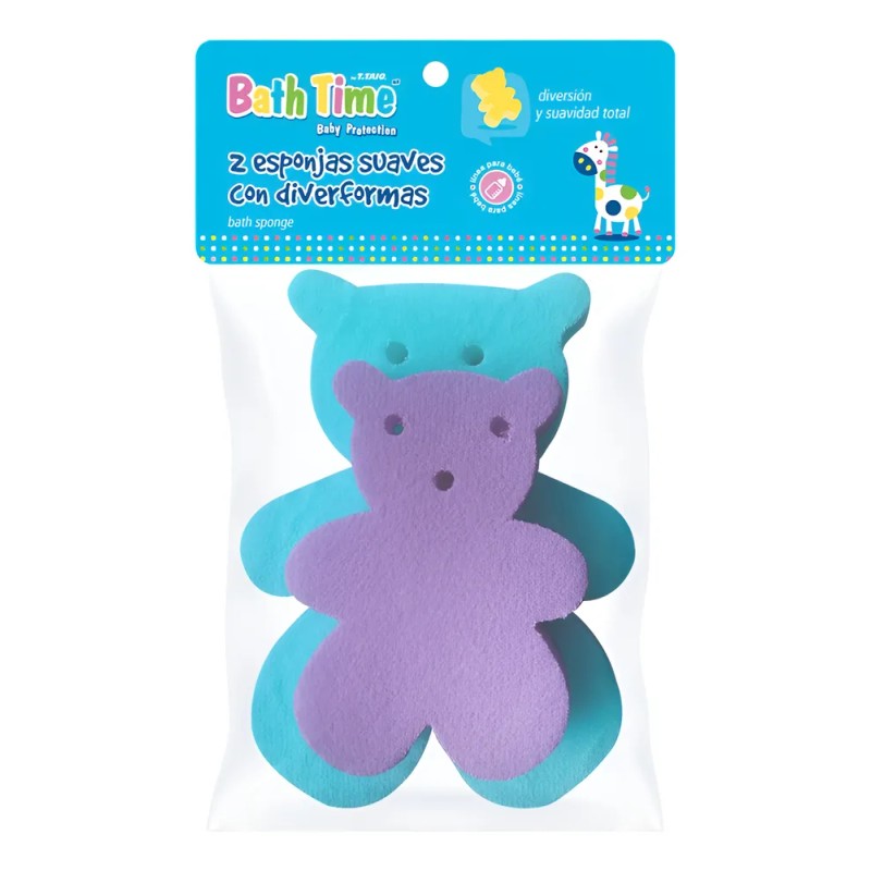 Esponjas Con Tela Extra Suave Para Bebe Bath Time 2