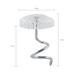 Twist Pins, 30/50pcs Clear Heads Twist Pins DIY Upholstery Pin Bed Skirt Pins Hold Fabric Firmly for Couch Chair Car Sofa Healiner Repair Loose Drapery Craft (30Pcs)