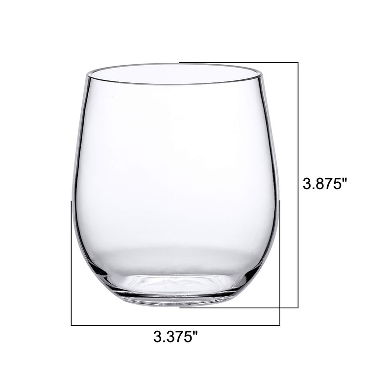 Amazing Abby - Cindy - 14-Ounce Unbreakable Tritan Wine Glasses