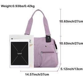 YANAIER Women's Handbag, Shoulder Bag, Lightweight, Multi-Pockets, Shoulder Bag, Shopper Bag for Casual Travel, School, brown, 当代