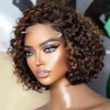 5x5 HD Lace Closure Wigs Human Hair 180% Density 1B/4