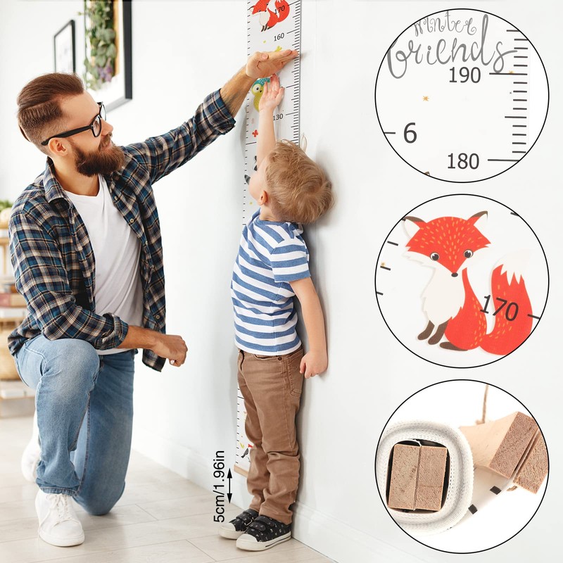 IWILCS Growth Height Growth Chart, Baby Height Chart with Cartoon