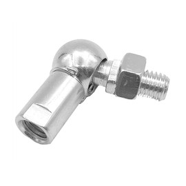 JNNJ 2 Pieces Rod End Ball Bearing with Stud, Gear Linkage Replacements L Shape Ball Joint Rod End Bearing, Self-Lubricating Carbon Steel Ball Bearing, Threaded Rod End Bearings Joint(M6)