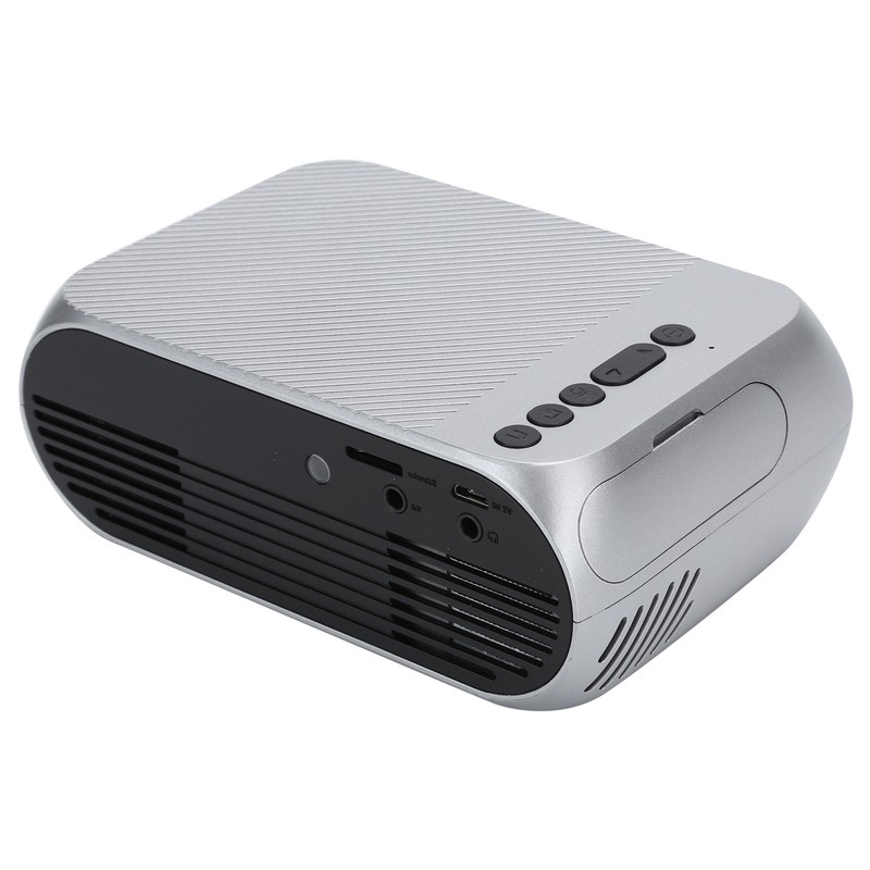 Mini Projector Silver Micro Portable 1080P LED Multi Function for