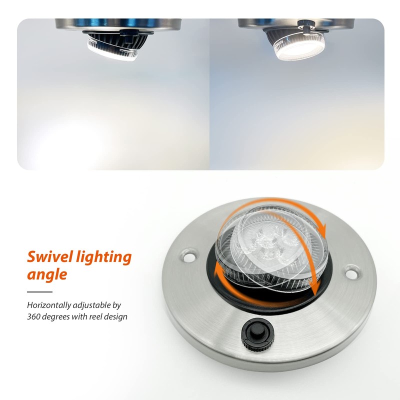 Dream lighting 12v Light Fixtures with Switch 2w LED Recessed
