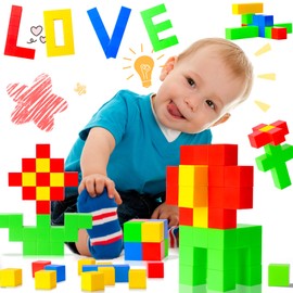 SVYHUOK Magnetic Building Blocks Cube 32 Blocks Children's Magnetic Toy, Educational Magnetic Cube Toy, Funny Early Magnetic Game, Magnetic Building Blocks Gifts for Boys and Girls